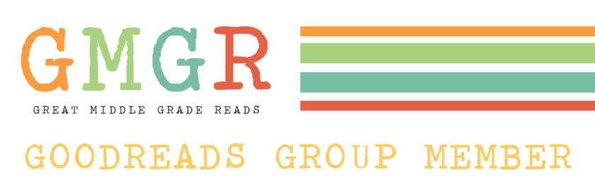 Great Middle Grade Reads Group Member badge features the GMGR logo and colored stripes in orange, green, teal, and red.